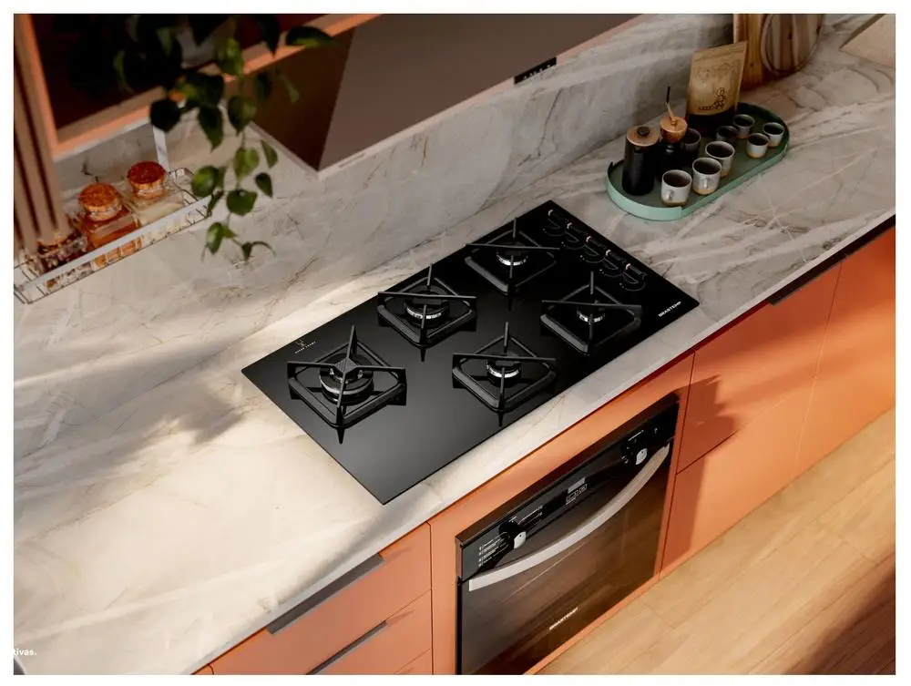 Cooktop 5 Bocas a Gás Brastemp GLP Preto Superautomático BDS85AE - Bivolt 3