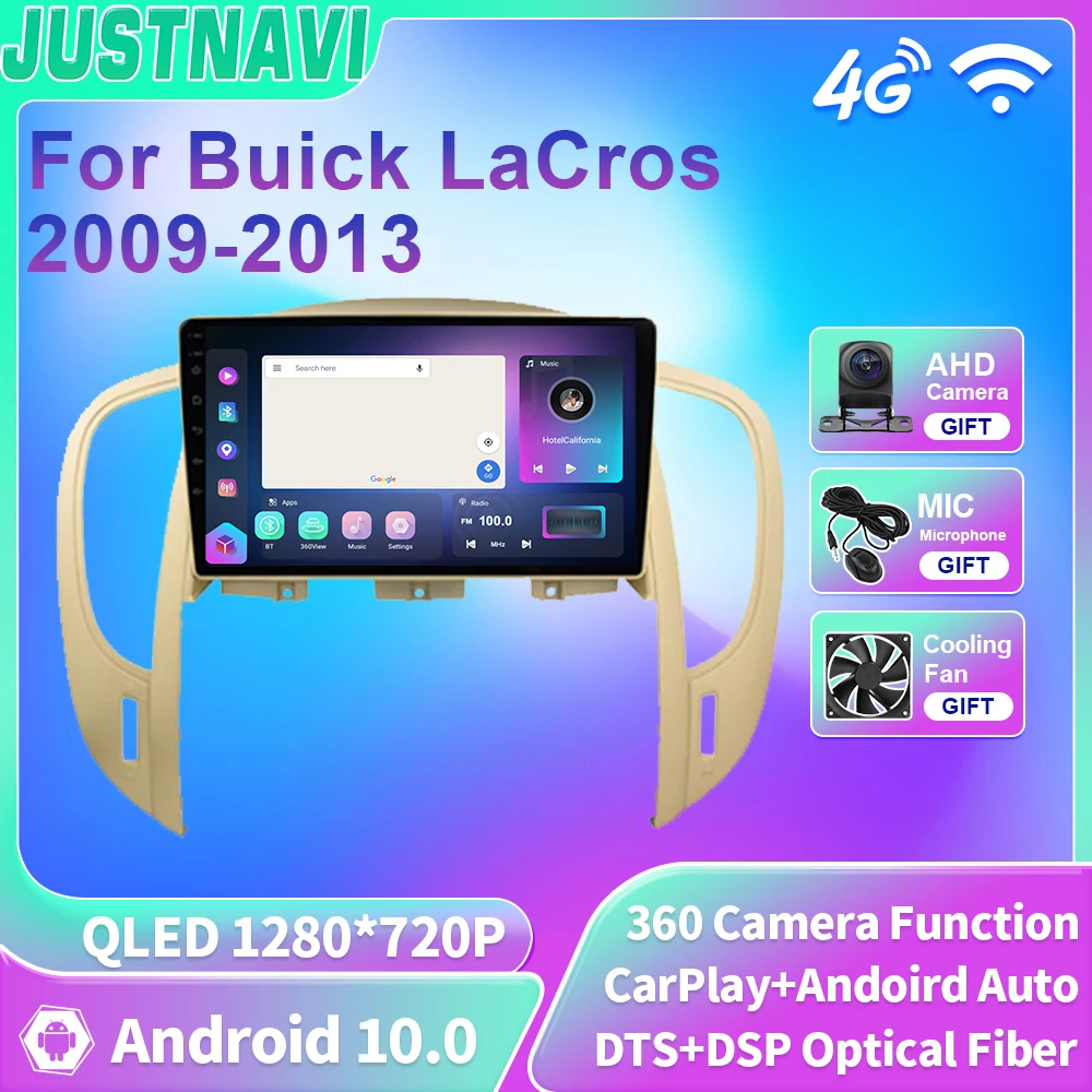 

JUSTNAVI QLED For Buick LaCros 2009-2013 Android 10 Car Radio Multimedia 4G WIFI DSP BT GPS Navigation Video Player 2 Din No DVD