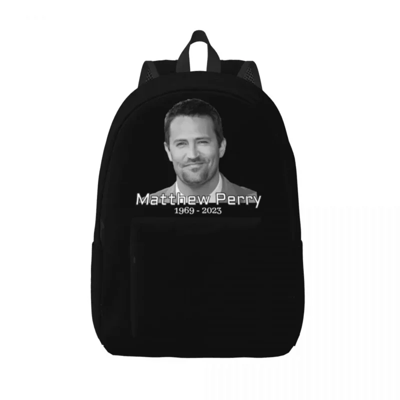 

Rip Matthew Perry 1969 2023 Backpack for Men Women Cool High School Business Daypack College Shoulder Bag Outdoor