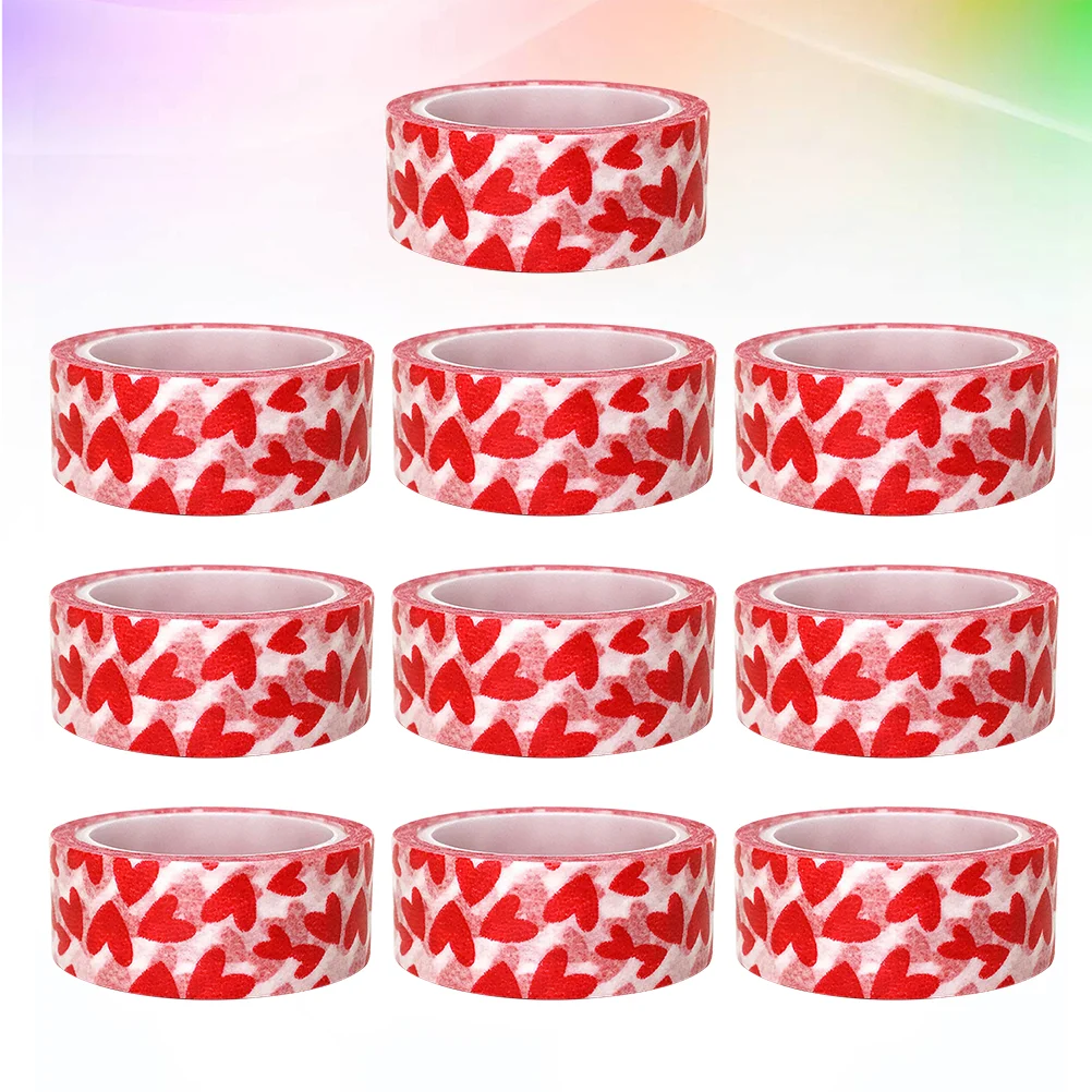 

Лента васи Маскировочная в форме сердца для свадьбы, дня съемки, подарка на День Св. Валентина, самодельная декоративная красная лента для упаковки книг и альбомов