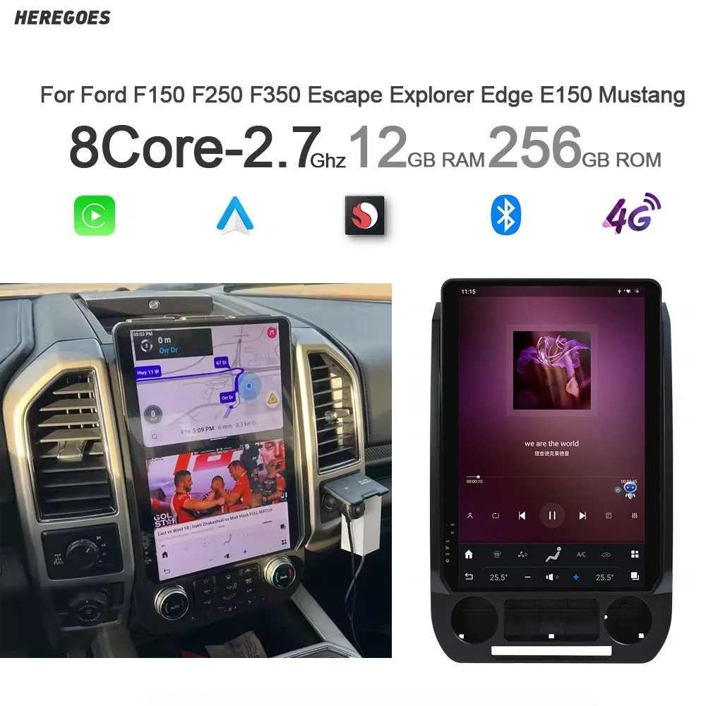 DSP Carplay 14 8G + 128G IPS Auto Player multimedia GPS WIFI navigation Für Ford F150 F250 f350 Escape Explorer Edge E150 Mustang
