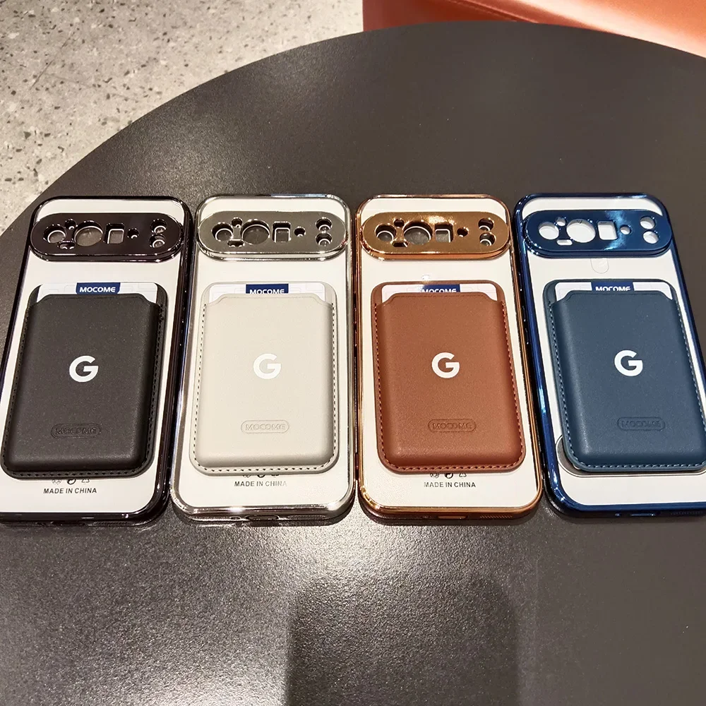 Magsafe-Compatible Magnetic Leather Wallet Case with Wireless Charging Back Cover