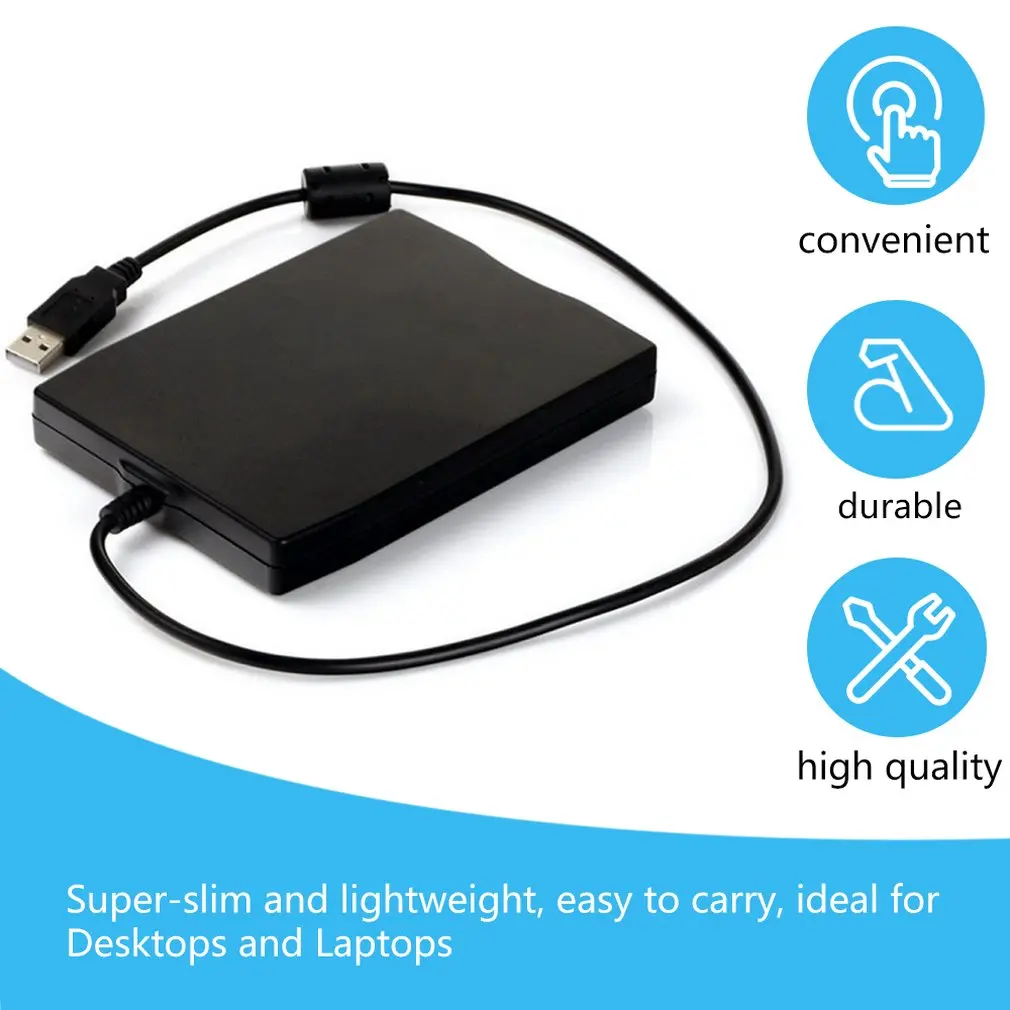 USB Floppy Disk Reader Drive 3.5&rdquo; External Portable 1.44 MB FDD Diskette Drive for Windows 7 8 2000 XP Vista PC Laptop Desktop