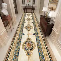 Classical European Lobby Long Hallway Stairs Luxury Carpet Hall Entrance Home Decor Corridor Aisle Runner Customable Wedding Rug 1