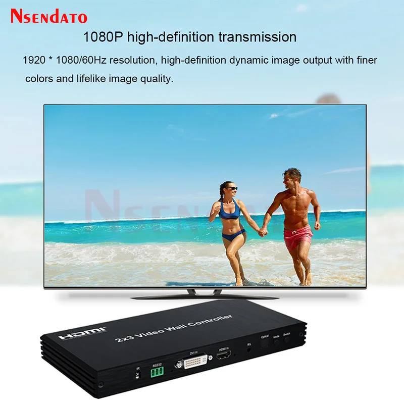 2X3 HDMI TV Video Wall Controller Processor 2x3 2x2 3x2 4x1 5x1 6x1 6 Screen HDMI TV Video Wall Stitching Processor Splicer Box