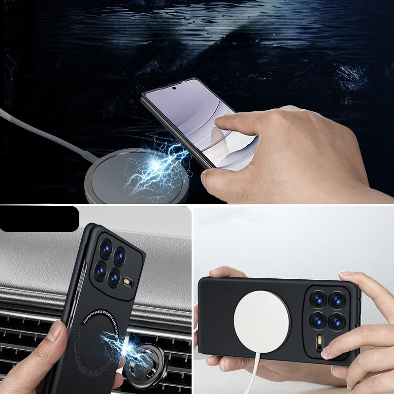 Ultrathin Magnetic Hard Case with Wireless Charging Compatibility and Skin-Feel Protection