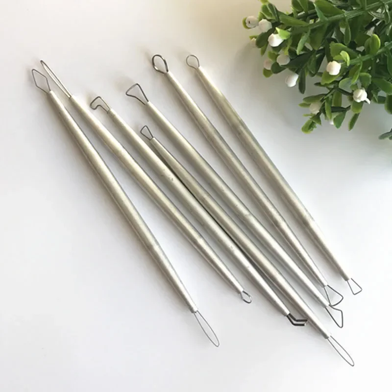 Polymer Clay Tools Pottery Ceramics Ribbon Sculpting Tools Set Pottery Clay Sculpture Caving Scraper Craft Modelling