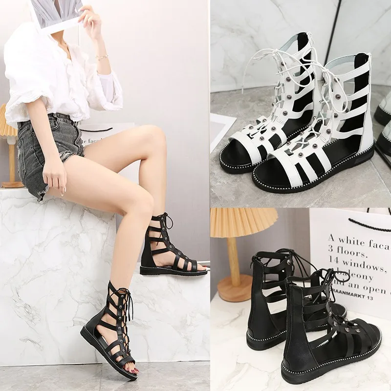 Rhinestone Thick Sandals Leisure Breathable Sandals Women Dressy Summer Outdoor Soled Sandals Elegant Woman Heeled Shoes