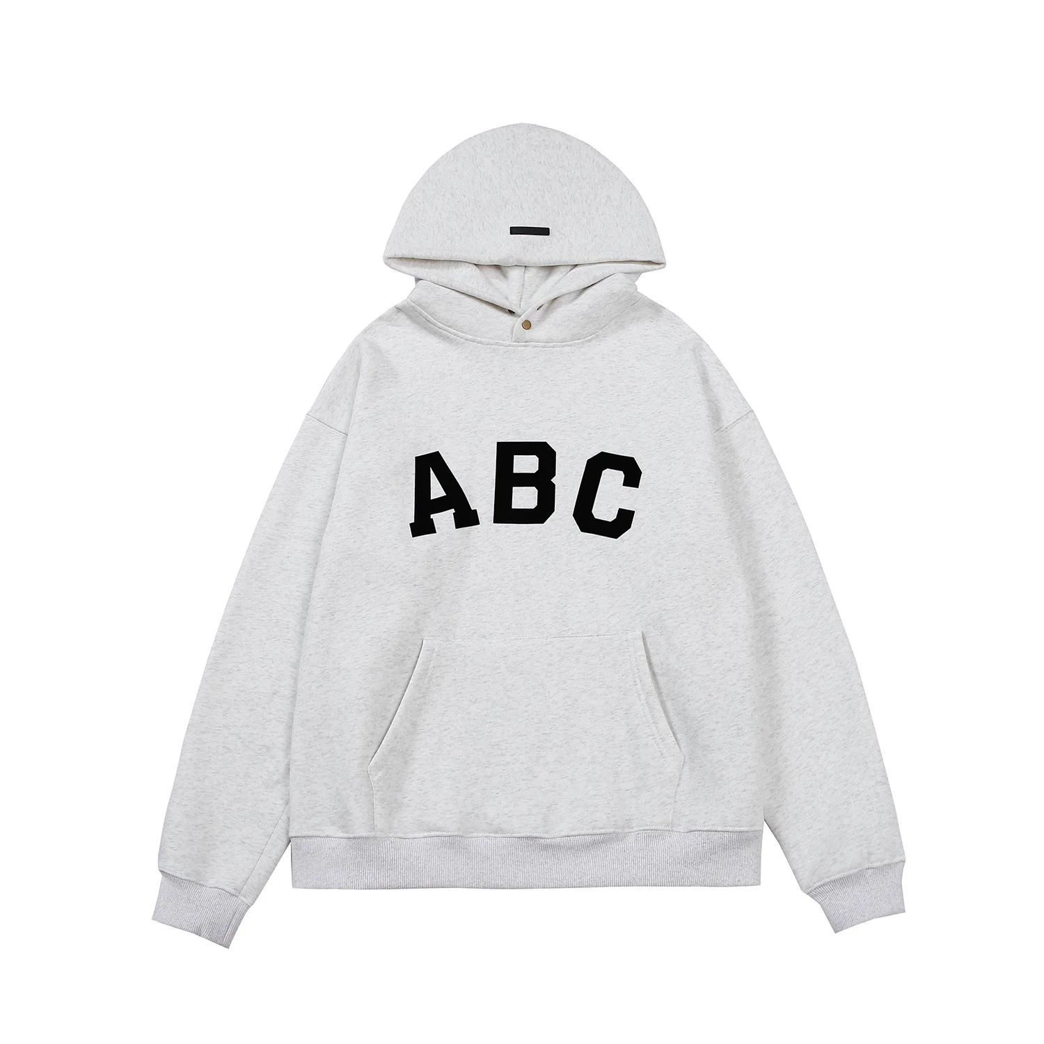 

New FOG ABC Letter Hooded Grey Sweater Season 7 Main Line European and American High Street Men's and Women's Loose Sweater