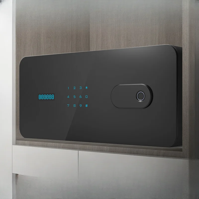 

Safe home small fingerprint password all steel anti-theft invisible office drawer safe built-in safe box