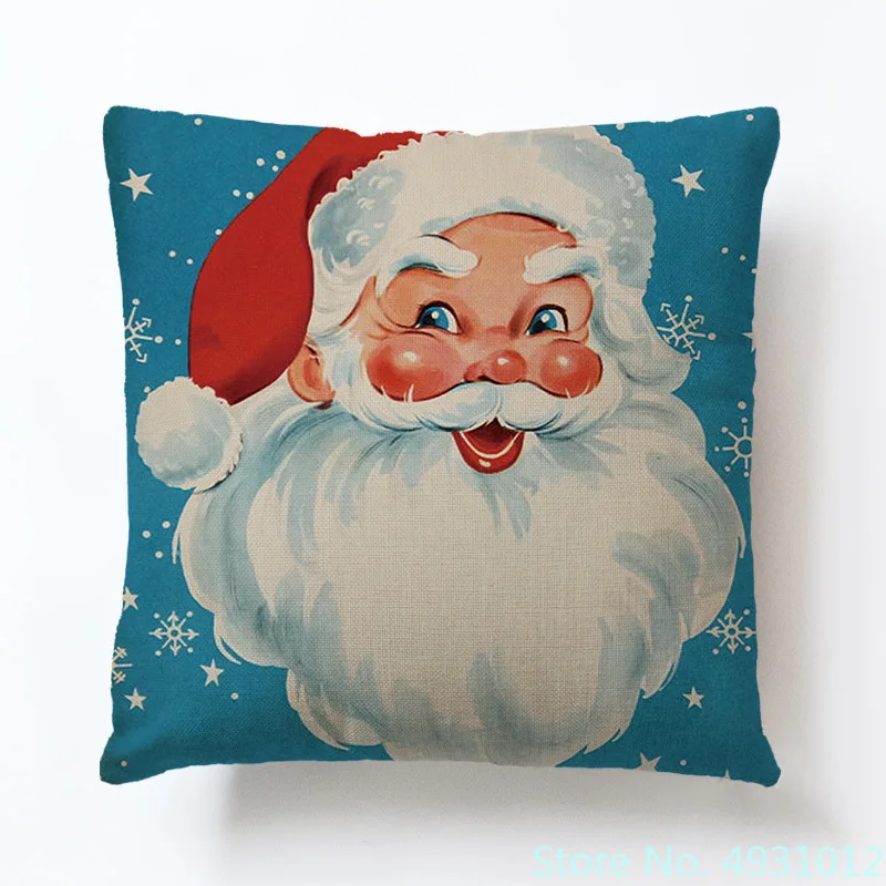 

Santa Claus Christmas New Year Gift Cushion Cover Sofa Car Decoration 45x45cm Nap Pillowsham Pillowcase Baby Children Gift