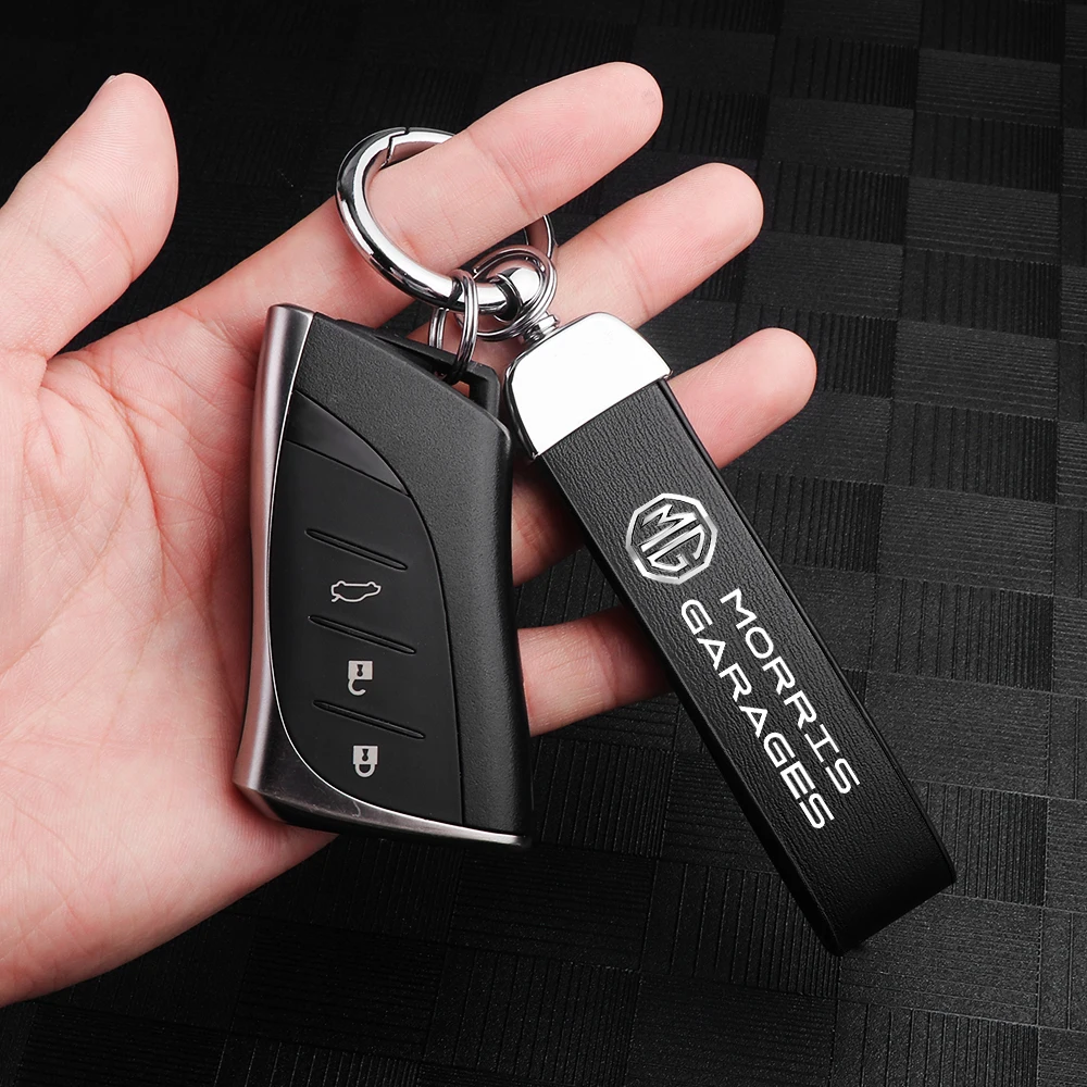 3D 메탈/가죽 키링 엠블럼 키체인 자동차 액세서리 참 Morris Garages MG MG3 MG5 MG6 MG7 ZS GT EZS EHS Phev RX5 ZT 용