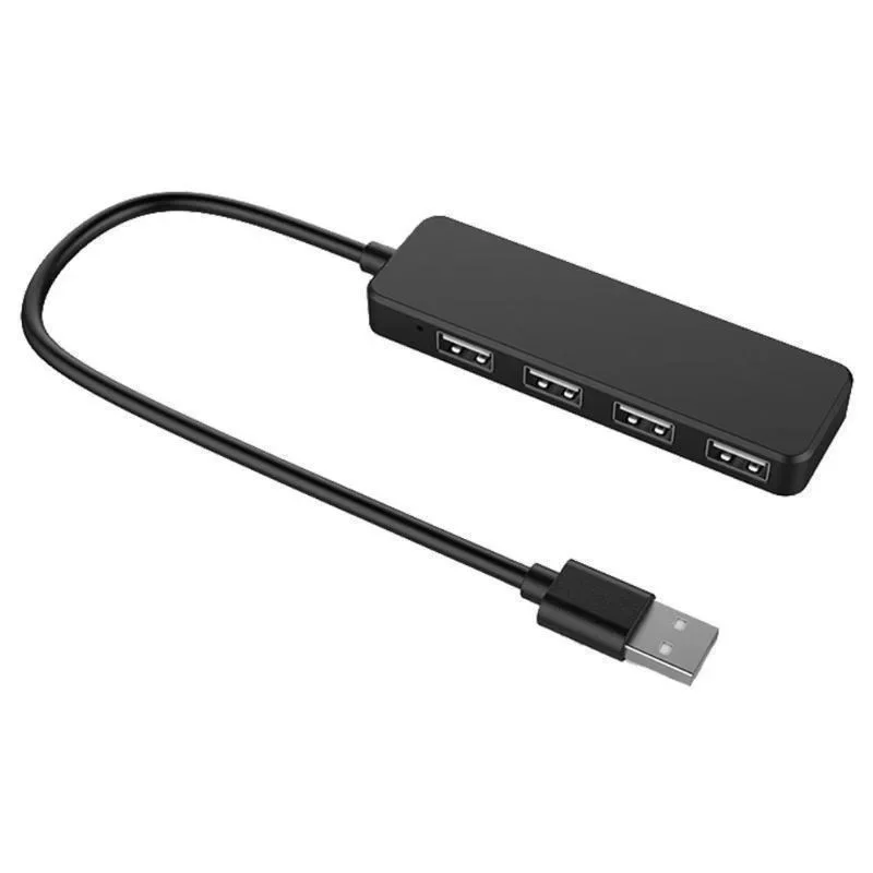 Adattatore hub splitter USB 2.0 multi-porta USB ultra sottile con 4 porte, dock di espansione per PC e laptop._voghion.com