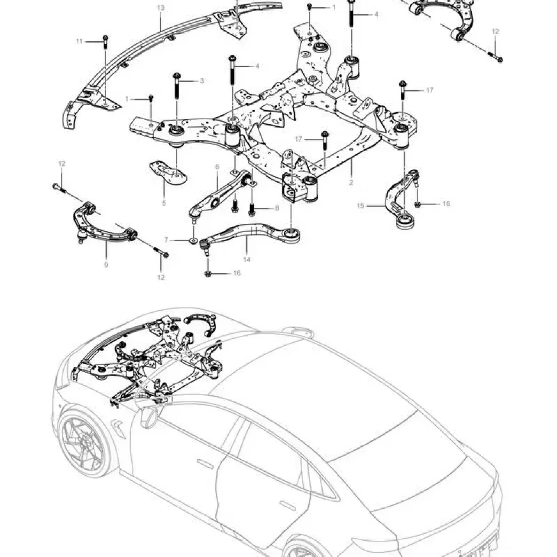 2022-2025년형 BYD Seal용 Ek-03013 프론트 서브프레임 순정 자동차 액세서리 파라 오토 툴즈