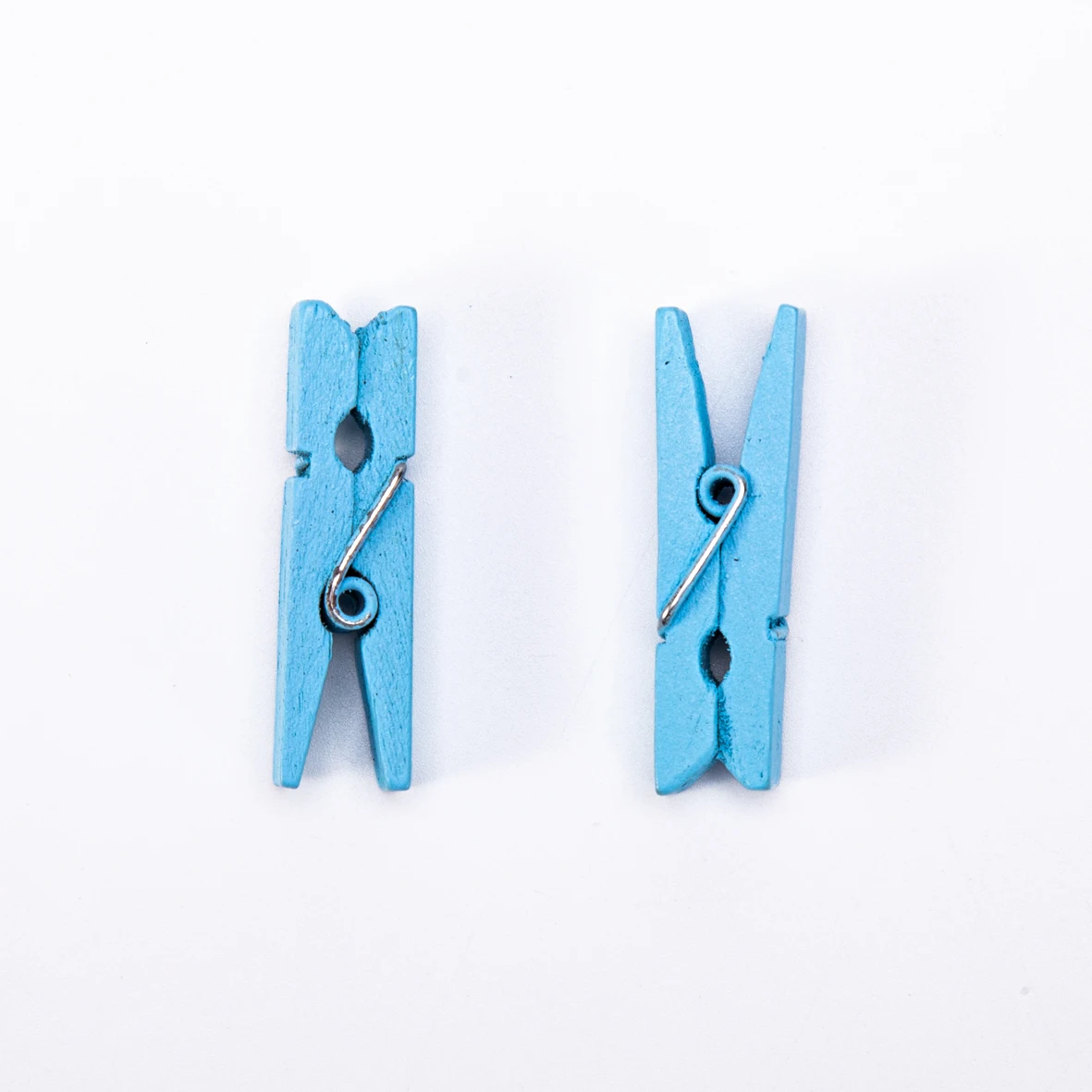 Painted Clothespins / Little Clothes Pin / Tiny Clothespeg / Mini Wooden  Clothes Pegs (15pcs / 25mm or 1 inch / Blue) Card Holder DIY F203