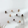 Natural Wood  Wall Mounted Coat Hook Decorative Key Holder Hat Scarf Handbag Storage Robe Hanger Bathroom Rack HK- 02 4