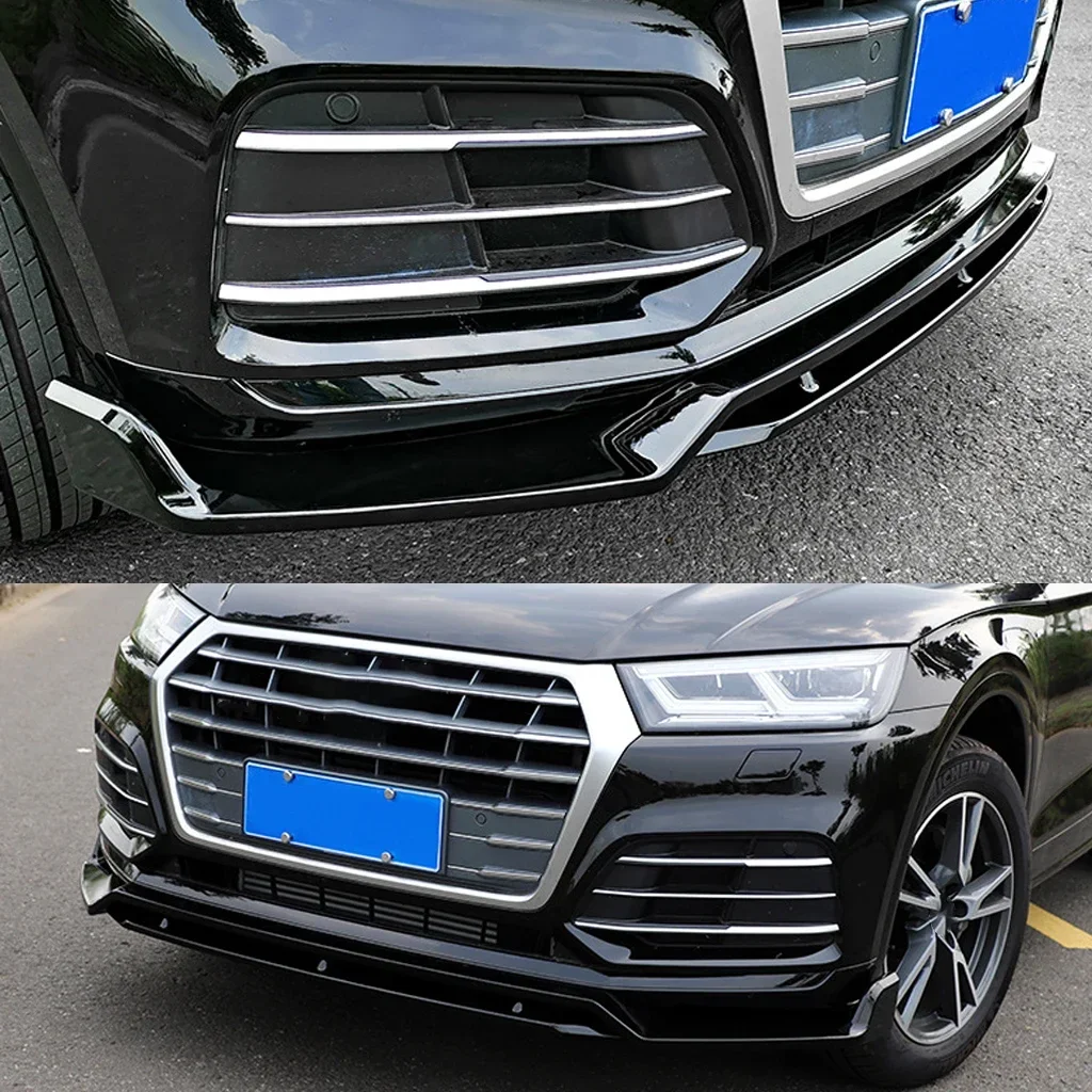 Car Exterior Accessories For Audi Q5 Q5L Front Shovel Skirt Board Bumper Splitter Lip Spoiler Body Kit Tuning Front Lip Auto Accessories car exterior accessories