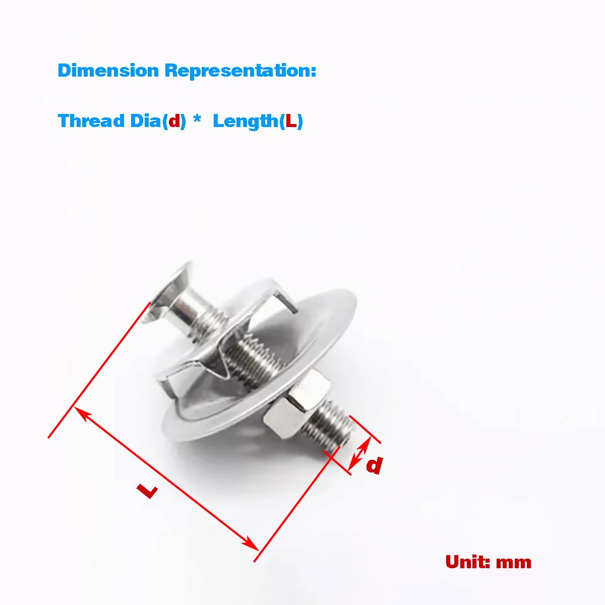 

304 Stainless Steel Conveyor Belt Bolt / Elevator Tooth Screw