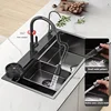 Integrated Single Sink Kitchen Sink, Stainless Steel Classic Style, Nano Black Surface Treatment, Rust and Corrosion Resistance 1