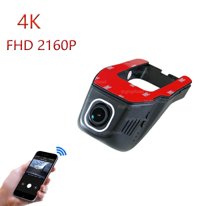 BigBigRoad Car 4K Wifi DVR For Hyundai IX25 IX35 Veloster Sonata Santa Fe  Mistra Elantra Video Recorder Dual Lens Dashcam