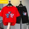 Summer Pretty Girl Disney Lilo & Stitch 3D Printed T shirt O Neck Short Sleeve T shirt Girl Casual Fashion Clothing Trucksuit 6