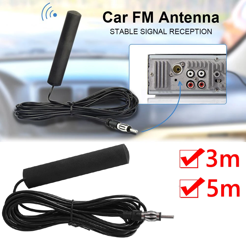 3m/5m Car Radio AM/FM Antenna Signal Booster Cable Universal Signal Amplifier 12V Car Vehicle Boat RV Enhance Device car radio antenna booster