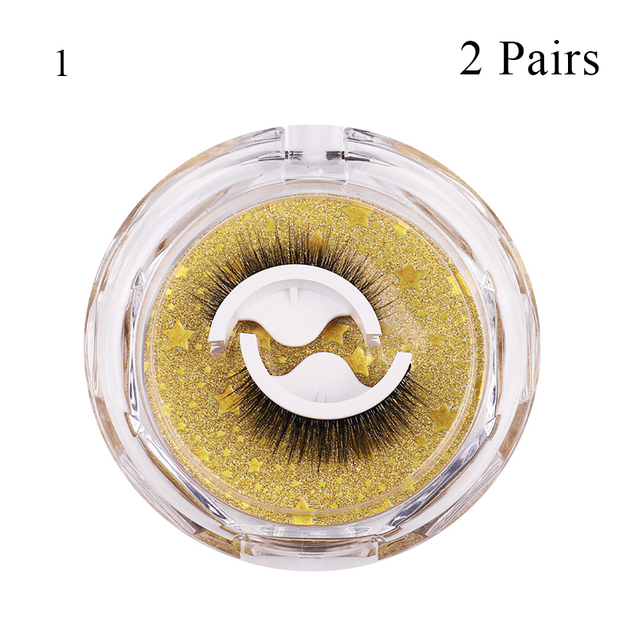 Self-adhesive False Eyelashes Glue Free Eyelash 3d Strip Reusable Lashes Extension 3 Seconds To Wear Faux Mink Eyelash