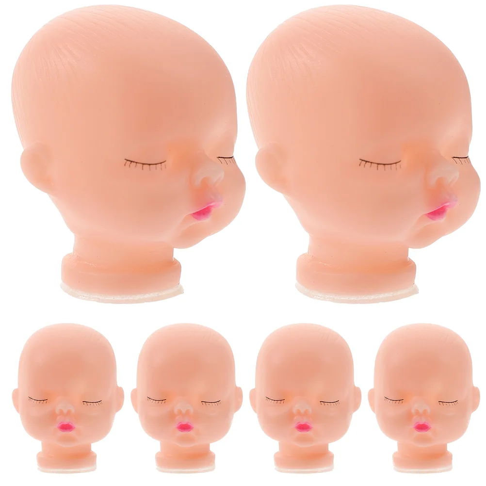 

20 Pcs Vinyl Head Stuffed Key Fob Practical Baby Dollsss Repair Mini Replacing Heads