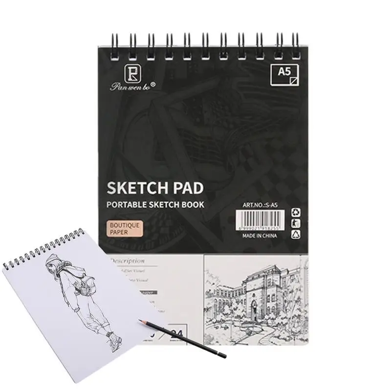 

Sketchbooks & Notebooks Art Sketchbook Sketch Pad With Top Spiral Bound 24 Sheets Sketching Book Painting Supplies For Students