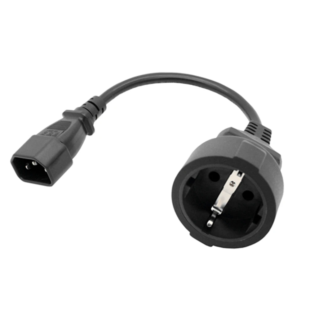 ZBLZGP Câble adaptateur simple mâle C14 vers coudé femelle C13 courte ZBLZGP Câble adaptateur simple mâle C14 vers coudé femelle C13 courte