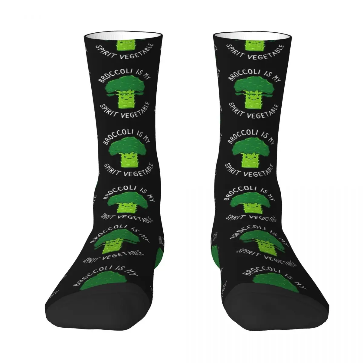 

All Seasons Crew Stockings Broccoli Is My Spirit Vegetable Socks Harajuku Casual Hip Hop Long Socks Accessories for Men Women