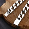ZABRA Simple Men's S925 Silver Retro Bar Chain Old Tang Grass Pattern Bracelet Popular Fashion Retro Jewelry 5