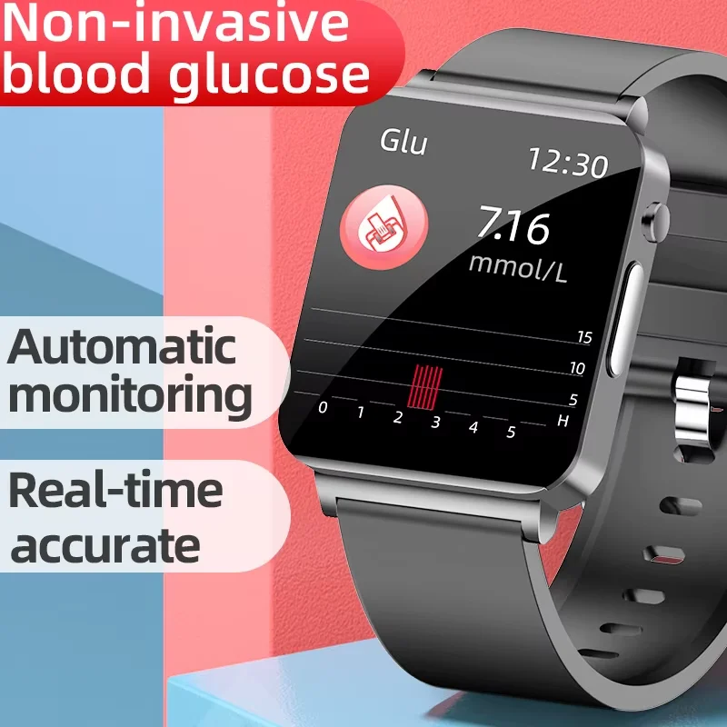 Intelligent Electronic Watch PPG+ECG Remote Care Non-Invasive Blood Glucose Automatic Detection Temperature Monitoring smart watch blood glucose monitor