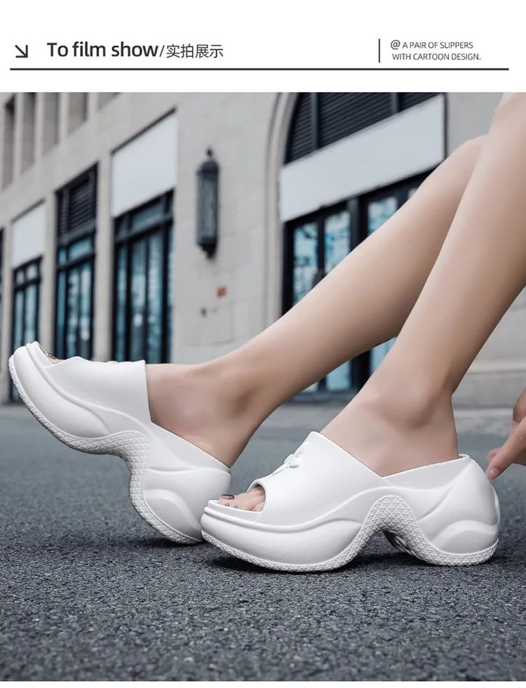 Shevaluse Hausschuhe mit dickem Absatz für Damen, Sommer, Outdoor, neue Mode, dicker Boden, Sandalen, bequeme Slip-On-Schuhe, weiche Hausschuhe – Detail 11