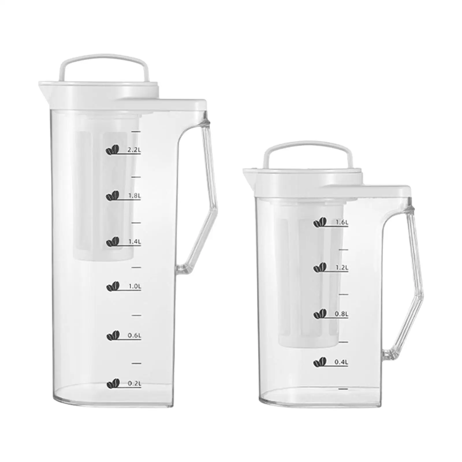 Iced Coffee Brewer Ice Coffee Maker with Lid, Spout, Handle Portable Cold Brew Pot Cold Brewer for Juices Home Milk