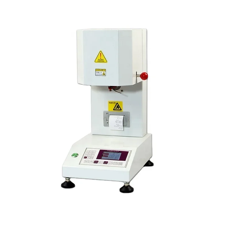 

Touch screen strip printing of plastic particle product melt flow rate tester melt flow index