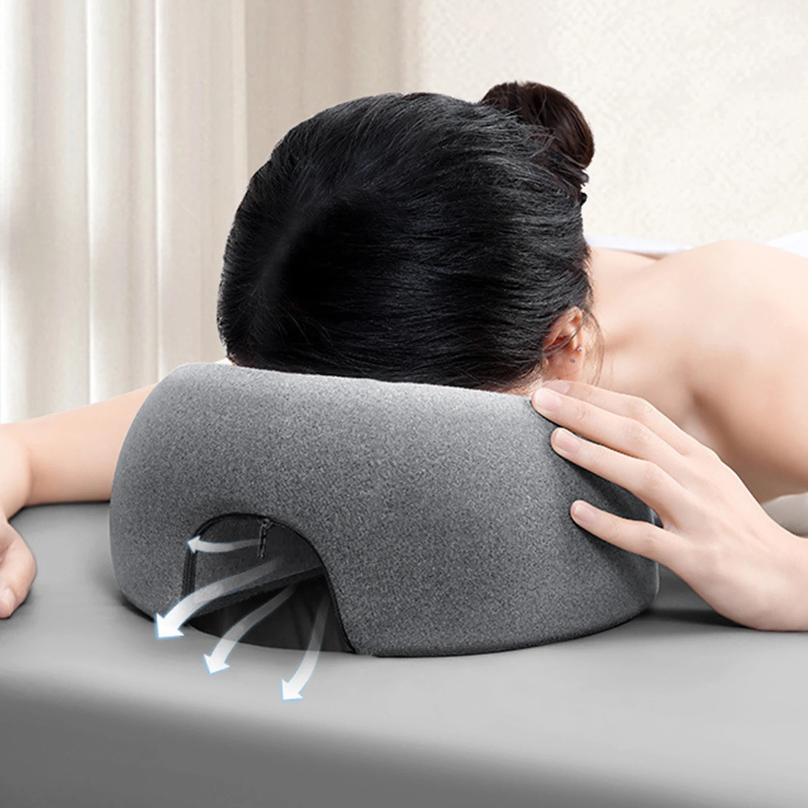 편안하고 아름다움을 제공하는 얼굴 아래안 메모리폼 필로우