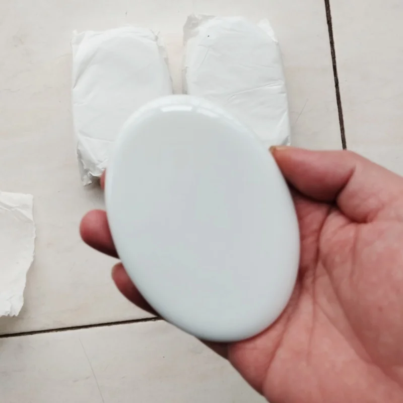 Ceramic Plate Blank High Temperature Ceramic Plate Tombstone Elliptic Oval Rectangle Plain Embryo Gravestone Whitespace Porcelain Board Panel