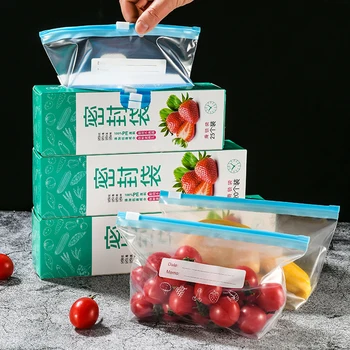 재사용 가능한 식품 보관 가방, 스탠드업 실리콘 지퍼 잠금 냉동고, 누출 방지 용기, 신선한 가방 점심 가방, 고기 과일 야채용