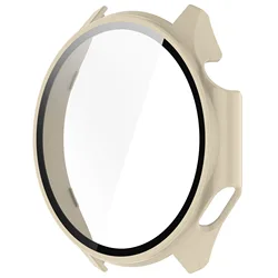 Durable Glass Screen Protector and Bumper Cover for OPPO Watch X2 (Ivory white)