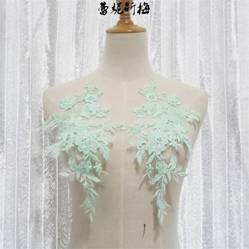 Elegant Floral Embroidery Lace Applique – 45 Colors Wedding Dress Trims