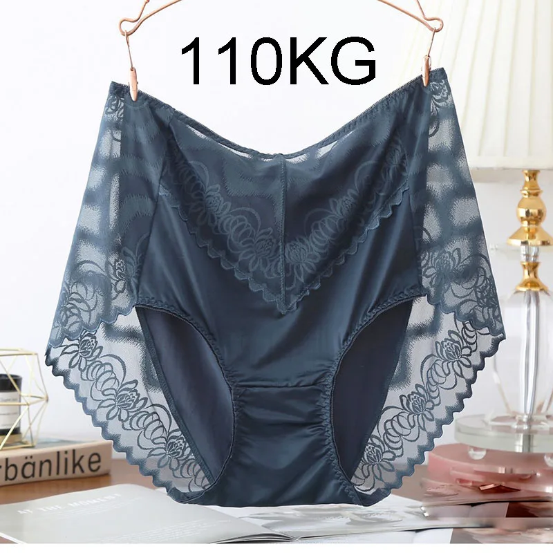 10pcs High Waist Elasticity Lace Sexy Panties Soft Modal Seamless Women's briefs Flowers Hollow Lingerie 5XL Female underwear