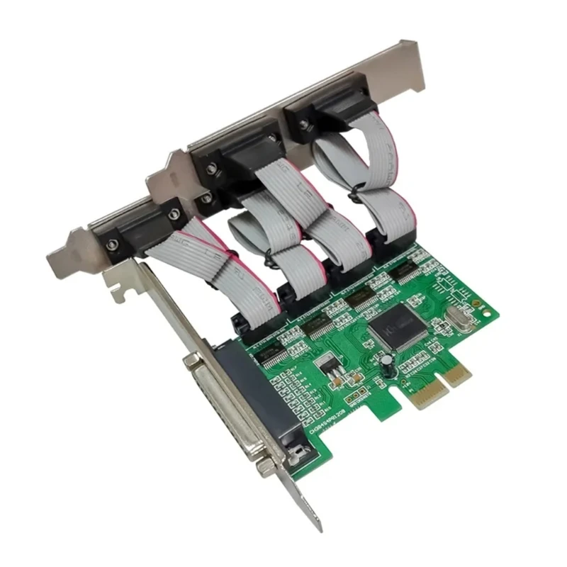 

4-портовая плата расширения RS232 DB9, совместимая с PCIExpress 1.1, совместимость со стандартом UART