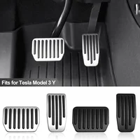 For Tesla Model 3 Y Highland 2024 2023 2022 Foot Pedals Cover Accesories Aluminum Alloy Accelerator Gas Fuel Brake Rest Pads Mat 3