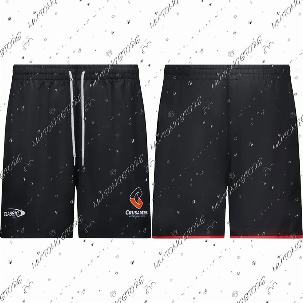 Crusaders Mens Replica Shorts Home New Zealand Rugby Sports Jerseys Must-have Jerseys For Fans 3D Printed