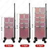 Professional Beauty Makeup Train Case Travel Trolley Cosmetic Case For Nail Manicure Portable Makeup Organizer Makeup Carrier 6