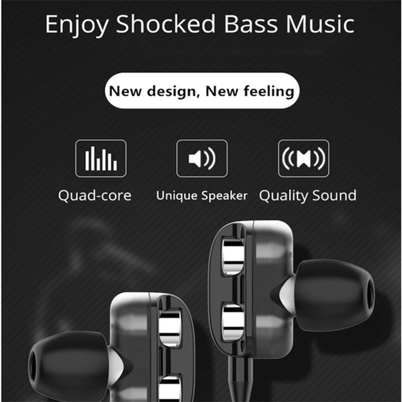 3.5mm In-Ear Earbuds Wired Earphones HIFI Stereo Sound Bass Sports Headphones Subwoofer Game Headsets for PC Laptop IPhone 5 6
