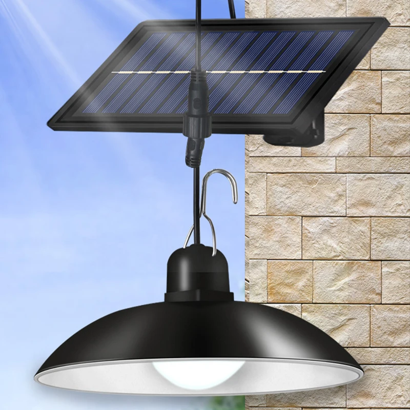 1PcSolarPendantLightMotionSensorLedSolarPoweredLampWhiteLightChandelierForCamping