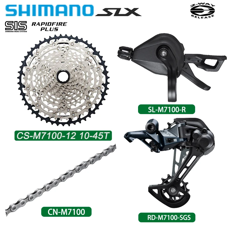 

Shimano SLX 12V Rear Derailleurs Groupset M7100 Original Suit for MTB Bike Shifter 45T 51T Casstte CN-M7100 Chain Bike Parts