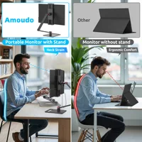 Amoudo 15.6 Inch 1920x1080P Portable Monitor with Desk Stand USB Type-C Mini HDMI Second Screen for PS4, XBox Switch PC Mac - Image 6
